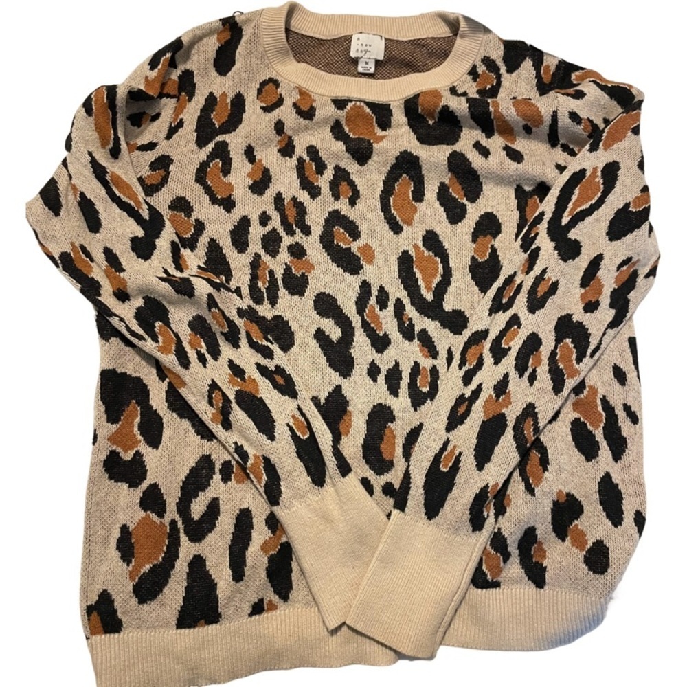 A New Day Leopard Crew Neck Sweater